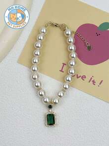 一件式优雅宠物项链，猫狗通用项圈，奢华猫咪高弹防勒项圈，带吊坠饰品，弹性宠物项圈，可伸缩狗狗项链，舒适贴合猫咪项圈，奢华吊坠项圈，时尚宠物饰品 - 彩色 - 查看 11