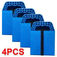 4 X Caravan Jack Pads Stacking Stabiliser Support Feet Plate Square RV Motorhome - A - View 1