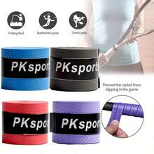 1pc/2pcs Badminton Racket Grip Tape, Professional Upgrade Accessory To Enhance Grip Feel And Control. Embossed Surface Design Effectively Increases Friction, Preventing Slippage Even When Hands Are Sweaty. - Multicolor - View 3