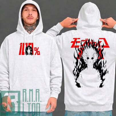 Moletom Básico Confortável Para o Dia a Dia Mob Fantasma 100% Psycho Anime Manga Geek Desenho Japonês Japão Cultura Otaku Japonesa Série Blusa de Frio Blusa Unissex Masculino Feminino 50% Algodão 50% Poliéster Top Premium Streetwear Lançamento Envio Imediato Varias Cores!!
