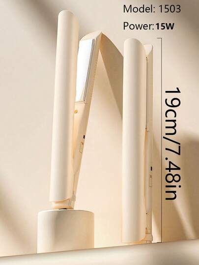 Mini Wireless Hair Straightener & Curler 2-In-1, Low Power, Small Plates, USB Powered (Non-Rechargeable), Dorm Room Friendly