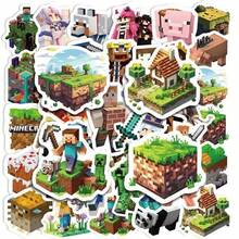 [Decorative Stickers] Minecraft-Themed Stickers, Cartoon Puppy Decorative Stickers, Multiple Patterns Available, Suitable For Decorating Various Small Gifts, Phones, And Luggage - Multicolor - View 5