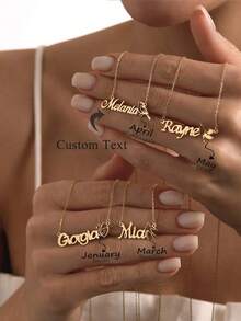 Customized Bird Name Necklace For Women And Men, Stainless Steel Personalized Birth Bird Name Necklace Jewelry Gift - 1 - View 5