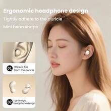 迷你无线蓝牙5.4耳机，带LED数字显示屏，降噪高保真立体声 - 彩色 - 查看 3