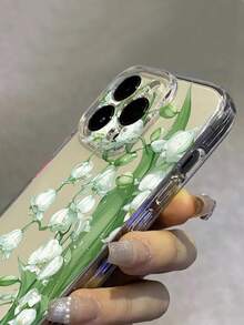 Plant 1pc Floral Vine Pattern Transparent Lightweight Phone Case Compatible With Samsung, Compatible With IPhone 16, 13, 15, 15 Pro, 14 Pro, 14 Plus, 7/8 Plus, 11, 12 Pro Max, 13, 14 Pro Max, S24, S23, S25, Great Gift For Friends And Family,International Version, Not The Domestic Version - Clear - View 2