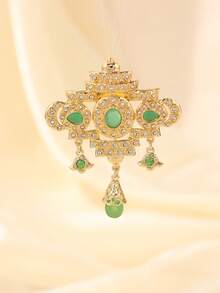 摩洛哥风格女士胸针，法式奢华高贵设计，饰以彩色水晶，适合婚礼、节日、派对等场合，亦可作为女士礼物。 - 胸針 - 查看 5