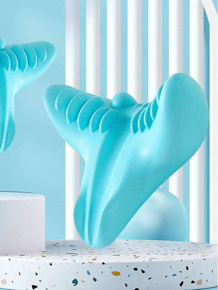 1个蝴蝶形多功能颈椎放松穴位按摩枕 - 綠色 - 查看 1