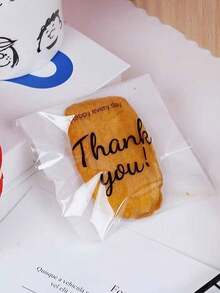 100个/包 英文雪花饼干包装袋、牛奶枣牛轧糖包装袋、蔓越莓饼干包装袋、独立自封包装袋 - 彩色 - 查看 10