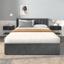 Bed Bases & Foundations - Gray + Velvet + 160cm*200cm - View 2