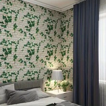 1 لفة ورق حائط لاصق ذاتي مع نباتات خضراء، ورق جدران فينيل قابل للتقشير واللصق، مقاوم للماء والرطوبة، سهل القطع والتركيب، مناسب لغرفة المعيشة والنوم والمطبخ وديكور المنزل والخزائن والطاولات والخزانات وتجديد الأثاث - ورق حائط قابل للإزالة - نبات - مشاهدة 8