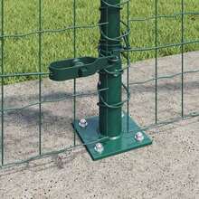 vidaXL 0,8 X 10 M Grüner Stahl- Und PVC-Zaun Mit Pfosten - A - Xem 4