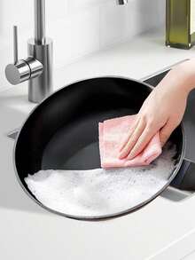 10pcs/20pcs Highly Absorbent Kitchen Cleaning Sponges, Thickened Durable Dishwashing Cloths, Disposable Slouchy Wipe Rags - Rectangular - View 5