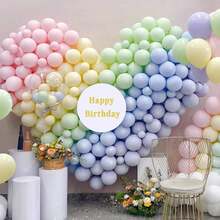 淡粉色气球 - 50 个 10 英寸圆形乳胶派对气球，适用于生日、婚礼、周年纪念日和婴儿派对 - 彩色 - 查看 5