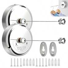 Tendedero retráctil de pared, 2 piezas, cuerda ajustable de 2.8 m, línea de lavado retráctil para hogar y baño, secador de ropa exterior resistente - 2,8 millones - Ver 3