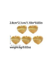 3件/包 304不锈钢优雅奢华线条纹理心形DIY手链项链吊坠配件 - 愛心配件 - 查看 4