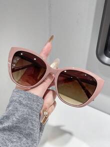 1pc Women's Fashion Glasses, Large Frame Casual Daily Accessory, Versatile For Party, Dance, Summer Beach Travel - Multicolor - View 10