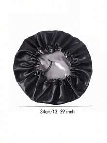 1pc Upgraded Double-Layer Adjustable Hair Drying Shower Cap, Multifunctional Shower Hat For Women - Multicolor - View 8