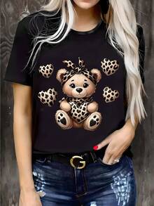 Camisetas femininas - Preto - Ver 1