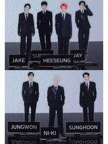 EN/HYPEN 亚克力立牌，EN偶像立牌，Kpop粉丝周边，EN立牌，姓名牌，多色立牌，装饰品，透明立牌，桌面/车载装饰，圣诞节/生日礼物 - 彩色 - 查看 2