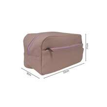 Multipurpose Makeup Bag With Pencil Holder And 3 Compartments - Rosa - View 3