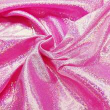 1pc Laser Holographic Metallic Shiny Fabric, Soft Drape Easy Cut Design For DIY - Multicolor - View 55