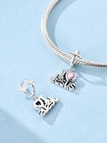 1 Piece Original 925 Sterling Silver Elevate Your Jewelry Collection Pendant, A Perfect Blend Of Minimalist Design And Meaningful Craftsmanship. Expertly Polished For A Brilliant, Long-Lasting Shine, The Pendant Features Delicate Engraved Details That Add Subtle Depth And Personalized - Silver - View 5