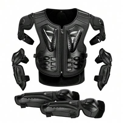 Motorcycle Armor, Motorcycle Knee Pads, Elbow Pads, Men & Women Riding Protective Gear, Motorcycle Protective Equipment, With Elbow & Knee Pads, Riding Off-Road Motorcycle Armor, Outdoor Sports, Back & Chest Protector, Motorcycle Accessories, Rider Gift