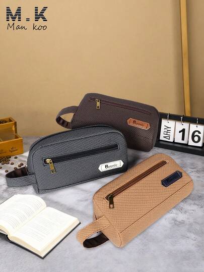 男士大理石纹手拿包，用途广泛，适合商务旅行、健身、日常使用，大容量，多口袋设计，简约风格，防水PU材质，独特印花图案，是经常出差的商务人士的理想之选。