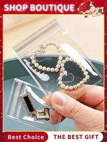 20pcs Clear PVC Jewelry Bags Plastic Jewelry Storage Pouch Transparent Rings Earrings Packing Anti Tarnish Bags Small Zipper Lock Pouch For Storage, 3 Sizes (Clear) 20/10/1pc - Multicolor - View 7