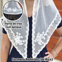CCB Christian Congregation Double Floral Lace Veil With Round Pointed Applique For Adults (Livia) - 白色 - 查看 7