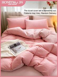 2/3pcs Polka Dot Printed Duvet Cover Set, Super Soft & Breathable, Adorned With Cute Dotted Pattern To Add Vitality To Your Bedroom! Perfectly Fits Twin, Full, Queen, King Size Beds, Machine Washable, Oeko-Tex Certified, Suitable For All Seasons - Multicolor - View 2