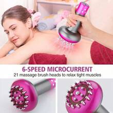 Lymphatic Drainage Massager & Anti Cellulite Massage Tool, Helps Reduce Stretch Marks & Cellulite,For Legs, Arms & Belly, Body Sculpting Machine With Heat & Vibration(Purple) - Màu tím - Xem 4