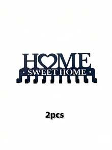 一套黑色钥匙架壁挂式收纳架，配有膨胀螺丝。可悬挂在门上。这款壁挂式钥匙挂钩收纳架适合作为客厅的家居装饰挂钩，也可作为客厅装饰品。 - 彩色 - 查看 18