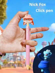 疯狂动物城2新款圆珠笔惊喜盲盒笔，卡通朱迪和尼克按压笔，高端随机款式，学生适用 - 多色 - 查看 10