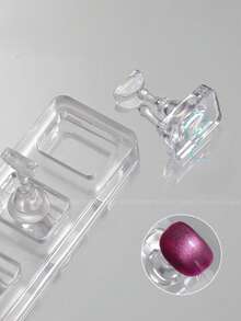 非磁性指甲架，透明亚克力指甲练习棋子底座，可吸引猫眼，可穿戴指甲展示架 - 彩色 - 查看 4