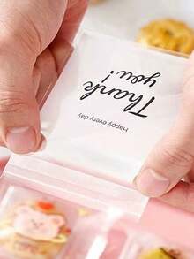 100个/包 英文雪花饼干包装袋、牛奶枣牛轧糖包装袋、蔓越莓饼干包装袋、独立自封包装袋 - 彩色 - 查看 6