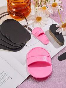 62/32/12pcs Women's Depilation Set, Includes Two Sizes Of Exfoliating Depilation Pads, Reusable Physical Depilation Tools, Black Sandpaper For Lips And Skin, Face Epilator And Grinder, Women's Razor, Mini Shaver And Depilation Set, Suitable For Winter, Pink, Suitable For Graduation, Valentine's Day And Other Occasions - Multicolor - View 3