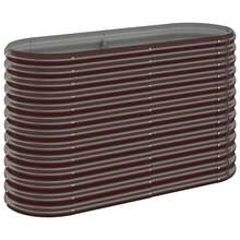 vidaXL Raised Bed Galvanized Steel 114x40x68 Cm Brown - A - View 2