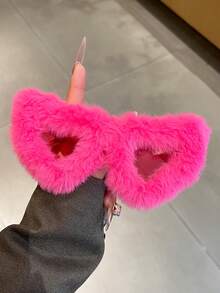 New Fashionable Plush Heart-Shaped Novelty Glasses For Party And Occasions - Multicolor - View 13