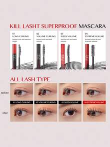 Clio Kill Lash 防水睫毛膏，卷翘丰盈配方，防水防晕染，持久眼妆，附赠睫毛梳理刷 - 03 - 查看 5