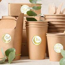 500pcs Adhesive/1pc Holiday Party Stickers, Moon & Star Pattern, Baking Sealing Stickers, Hand Shaped Stickers, Labels, Holiday Stickers - Multicolor - View 7