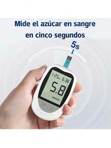 Glucómetro Digital NeoClinic con 50 Tiras Reactivas y Lancetas Monitoreo Glucosa - Blanco - Ver 3