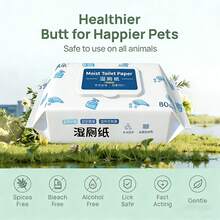 Pet Wipes, Suitable For Cats And Dogs, Veterinarian Recommended, Cleans And Deodorizes, Soothes Allergies And Infections, Gland Cleaning Wipes, Hypoallergenic Formula, Moisturizes And Nourishes Fur, Suitable For Dog Paws, Buttocks And Whole Body Care Wipes. - trắng - Xem 3