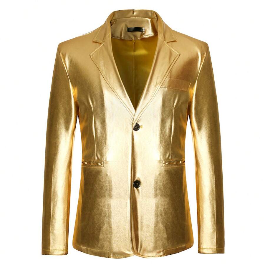 COS Men's Gold Embossed Suit, Role-Playing Costume, Stage Performance Outfit, Cosplay Costume - Gold - View 1