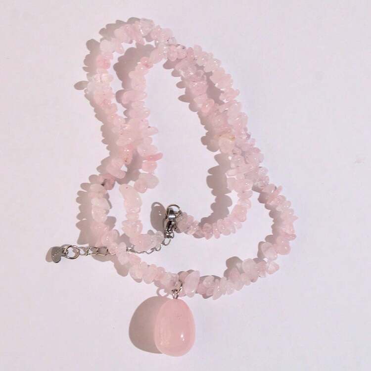 1件波西米亚风水晶项链，不对称天然石吊坠，独特女士礼物 - 波希米亞項鍊 - 查看 13