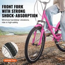 Folding Adult Tricycle, 26-Inch 7-Speed Adult Folding Trikes, Carbon Steel 3 Wheel Cruiser Bike With Basket & Adjustable Seat, Shopping Picnic Foldable Tricycles For Women, Men, Seniors (Pink) - 粉色 - 查看 5