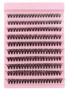 200片装假睫毛套装，30D/40D卷翘度，8-16毫米混合长度，自然蓬松，0.07毫米轻盈可重复使用，适合节日和派对场合 - D - 查看 5