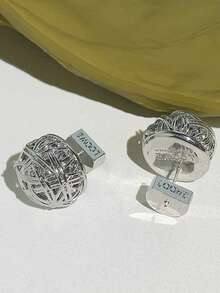 2件装 2025新款极简字母奢华闪亮耳钉，百搭优雅耳环 - 編織耳環 - 查看 2