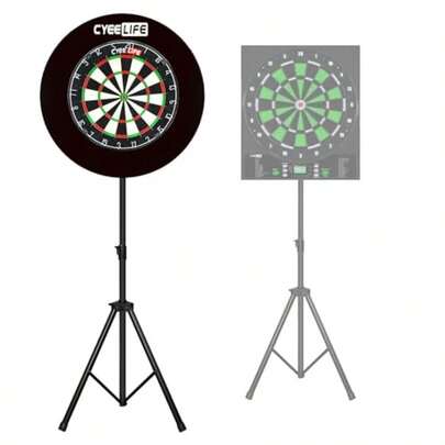 Odwmwhuh  CyeeLife Dartboard Stand Professional Portable Tripod Dartboard Travel Stand Black