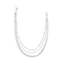 3 Layers Jeans Trousers Key Chain Rock Chains Pants Body Metal Belt Punk Style - Silver - View 5